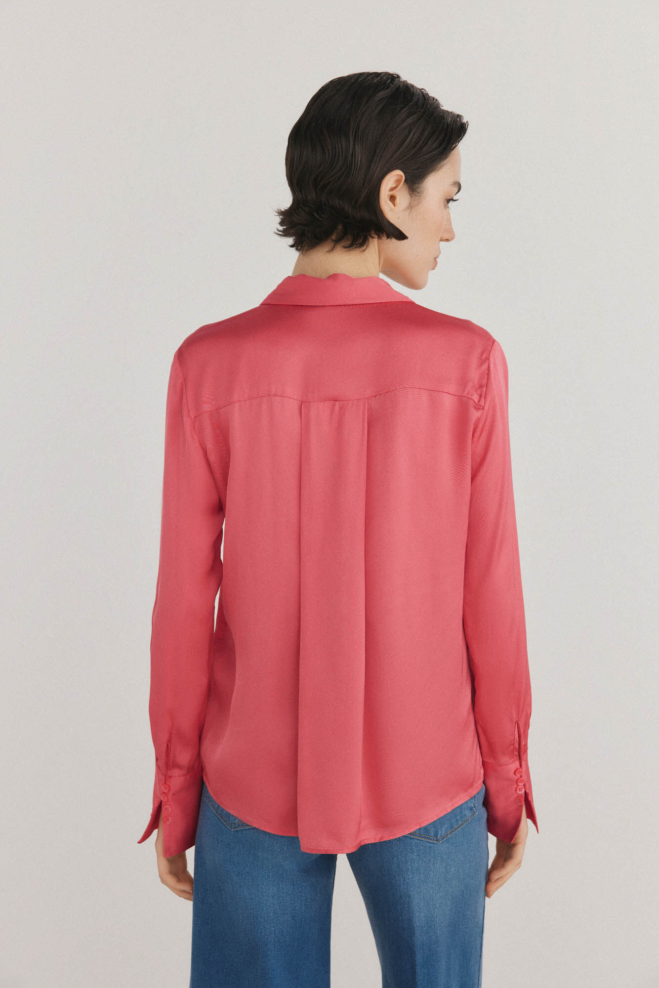 Pedro del Hierro Camisa satinada fluida