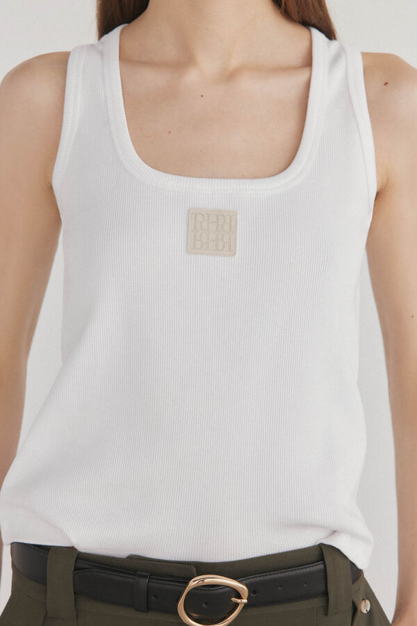 Pedro del Hierro Camiseta b&aacute;sica tirantes Blanco