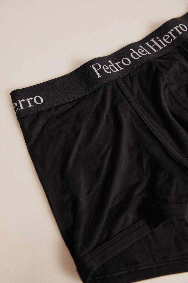 Pedro del Hierro Boxer trunk punto liso Negro