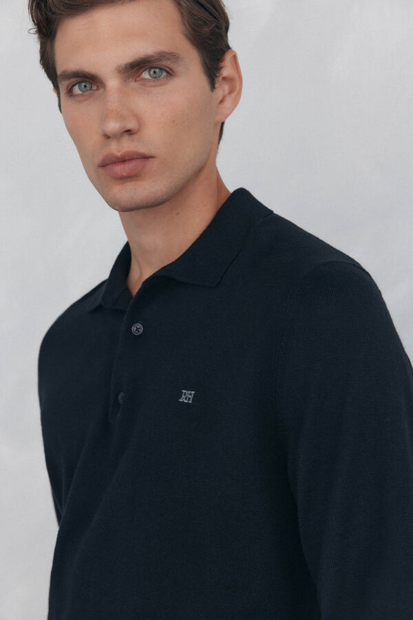 Pedro del Hierro Camisola gola polo Preto