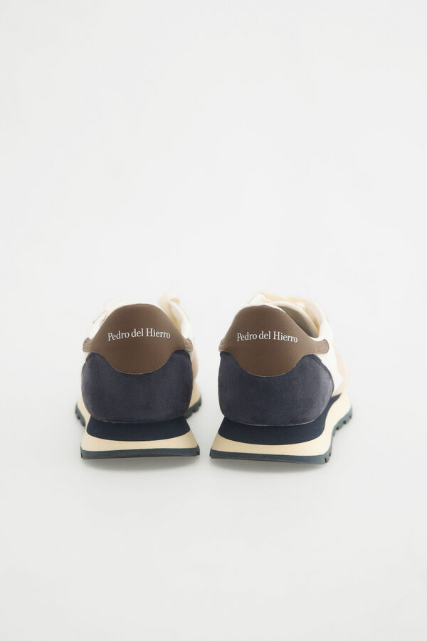 Pedro del Hierro T&eacute;nis em pele e t&ecirc;xtil Beige