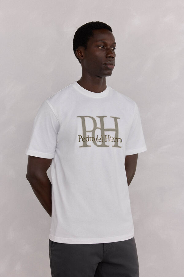 Pedro del Hierro Camiseta logo Blanco
