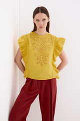 Pedro del Hierro T-shirt sem mangas com dourados Amarelo