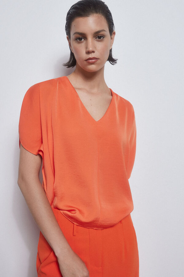 Pedro del Hierro Blusa fluida Naranja