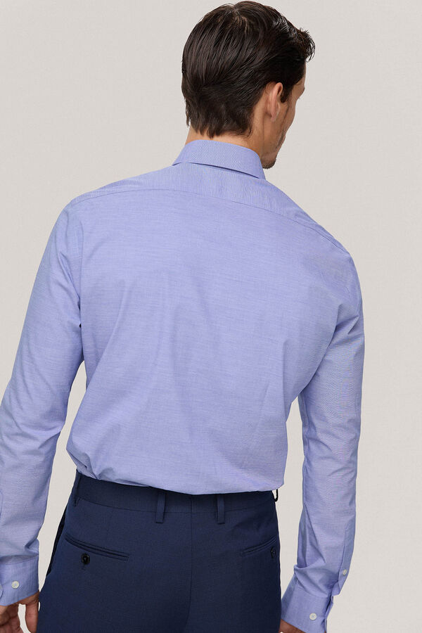 Pedro del Hierro Camisa vestir lisa slim facil plancha Azul