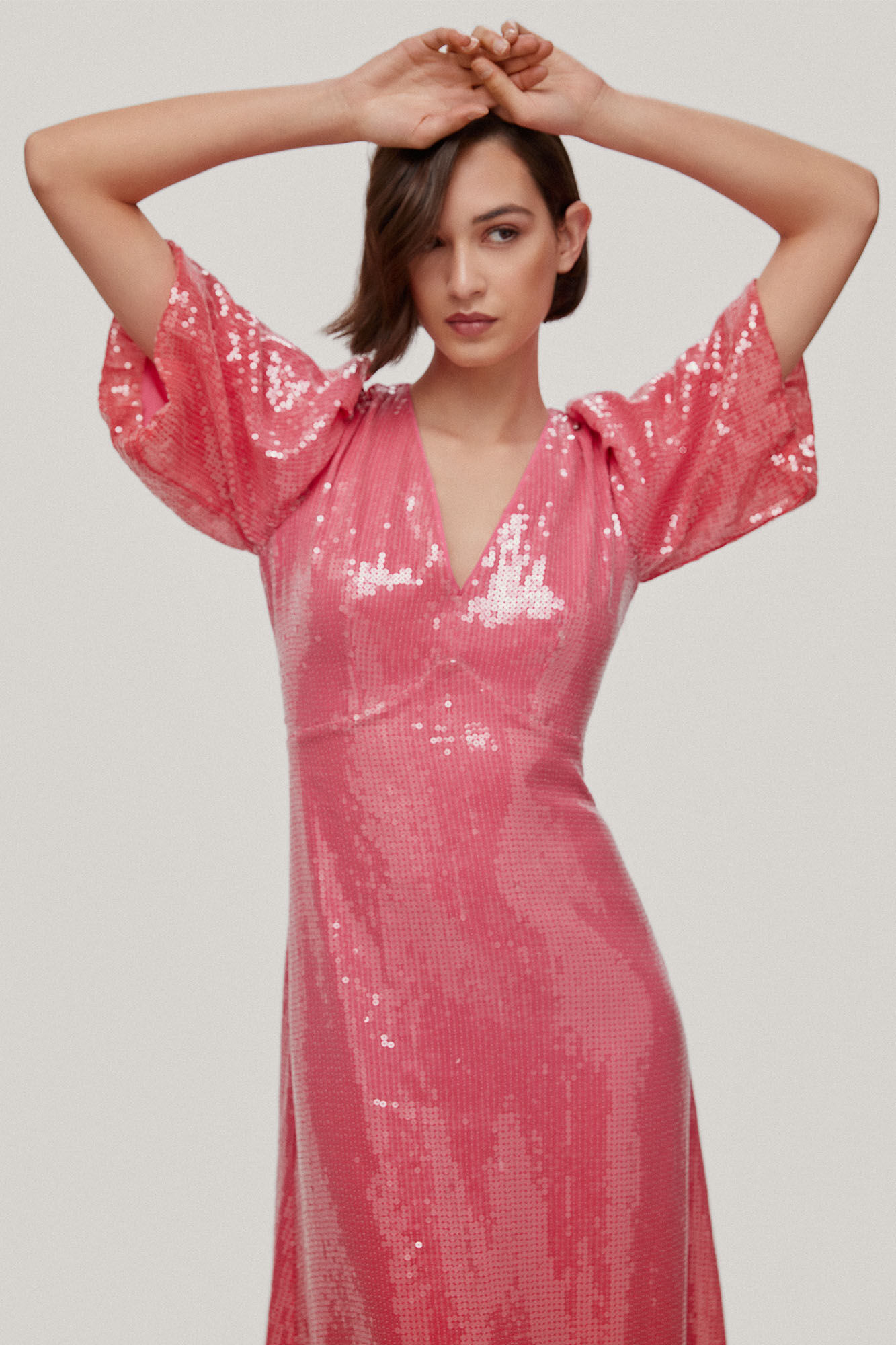 TFP by Tamara Falc&oacute; ANNA. VESTIDO LENTEJUELAS TIE DYE.