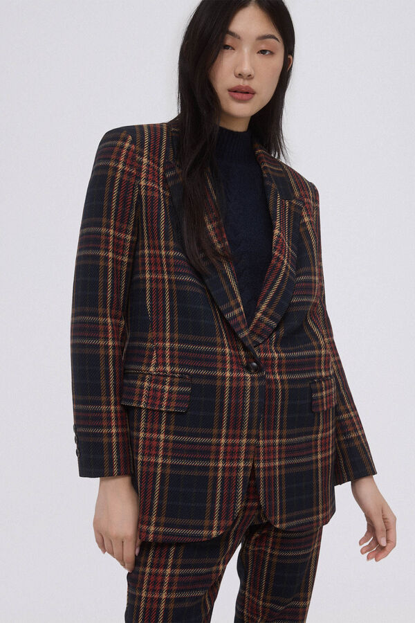 Pedro del Hierro Blazer traje cuadros Azul