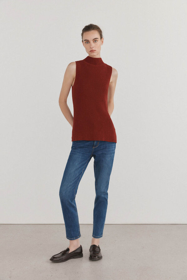 Pedro del Hierro Chaleco de punto cinta Burdeos