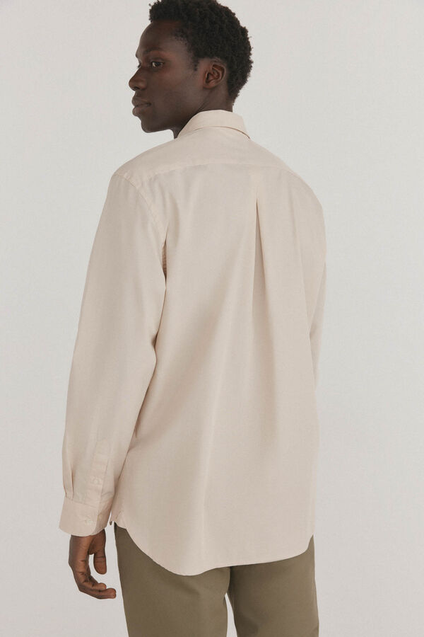 Pedro del Hierro Camisa de popelina lisa Beige