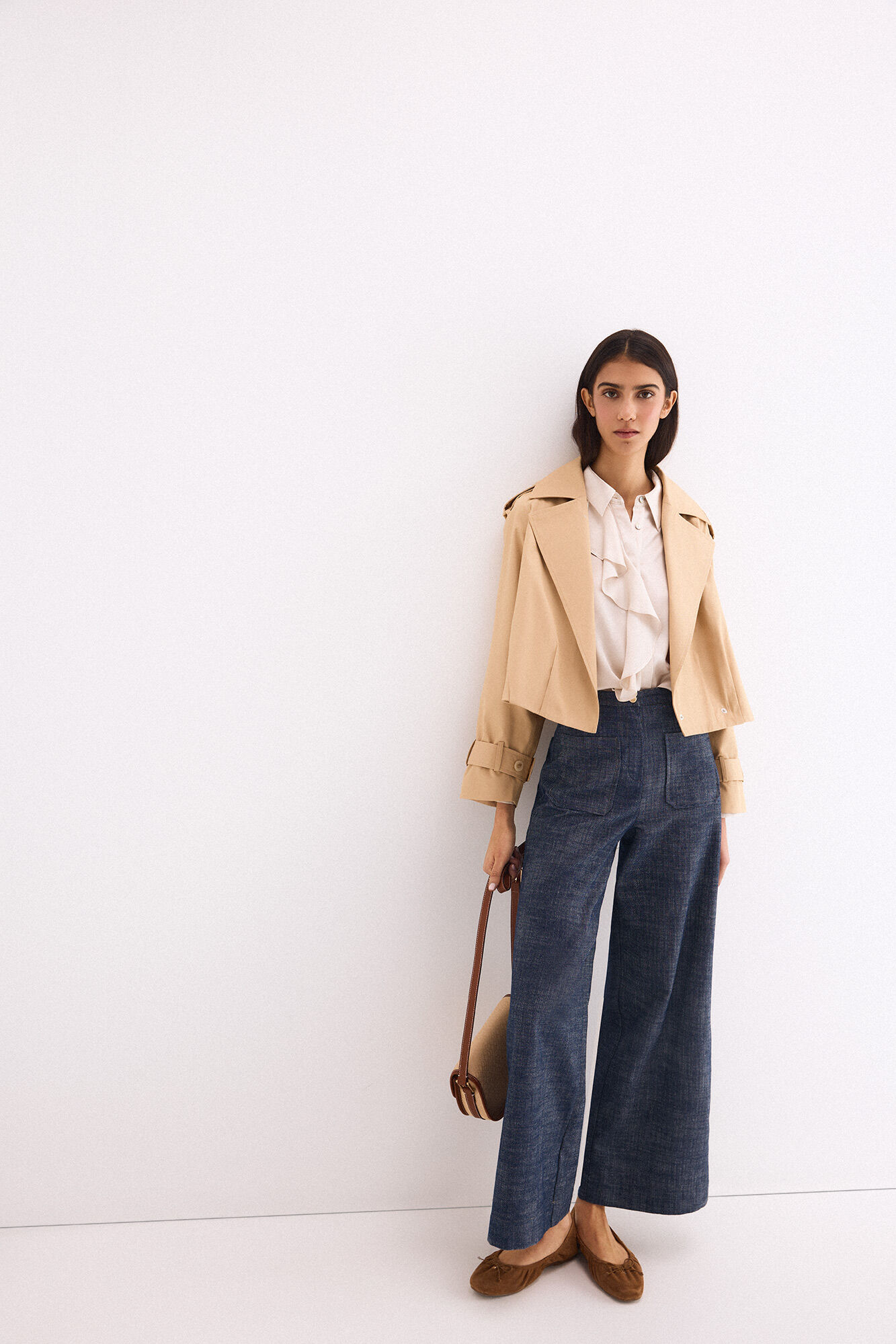 Pedro del Hierro Camisa com folho em cetim