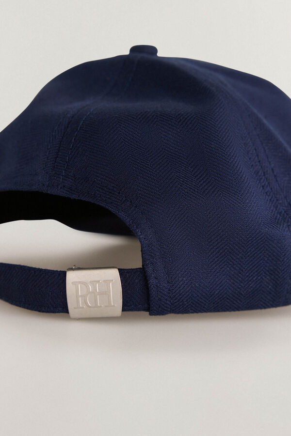 Pedro del Hierro Gorra visera textil lino Azul