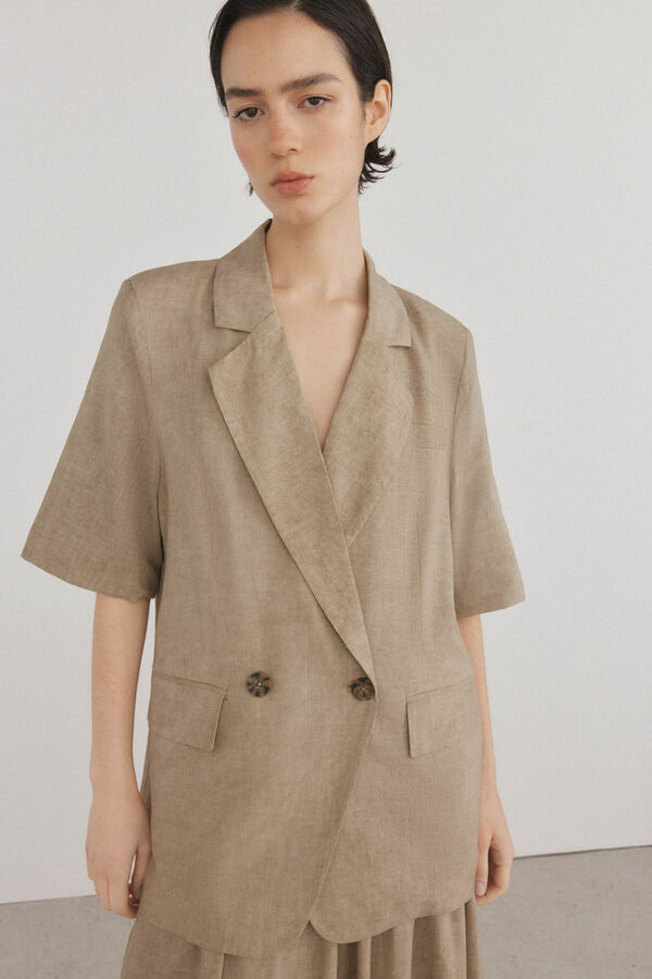 Pedro del Hierro Jaqueta cruzada de manga curta Verde