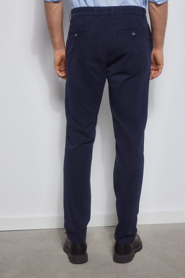 Pedro del Hierro Pantal&oacute;n chino premium flex slim fit Azul