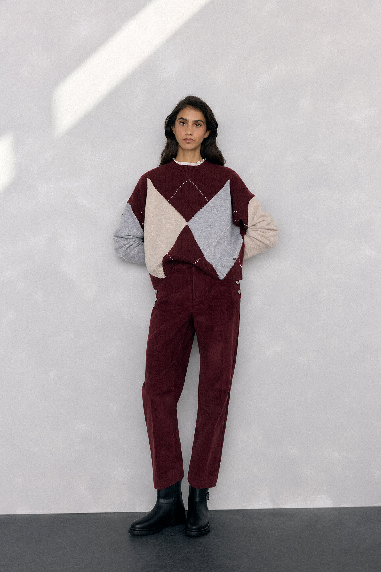 Pedro del Hierro Su&eacute;ter jacquard diamante
