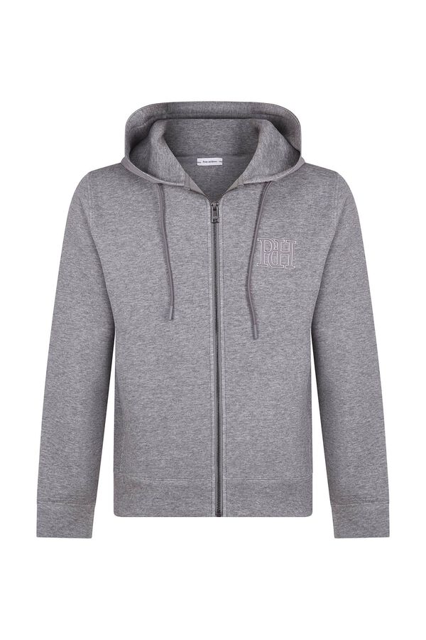 Pedro del Hierro C&aacute;rdigan con capucha tejido t&eacute;cnico Gris