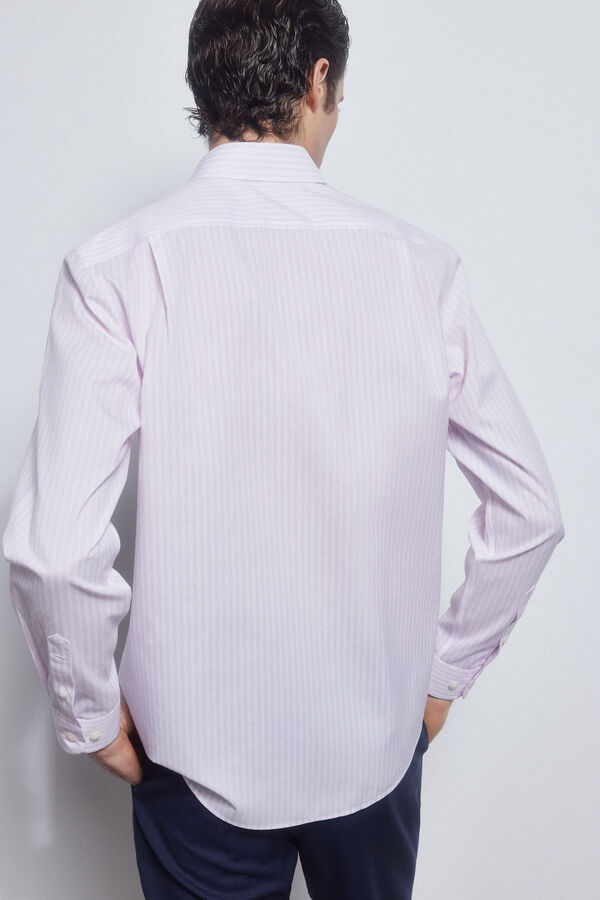 Pedro del Hierro camisa formal riscas non iron + antimanchas Rosa