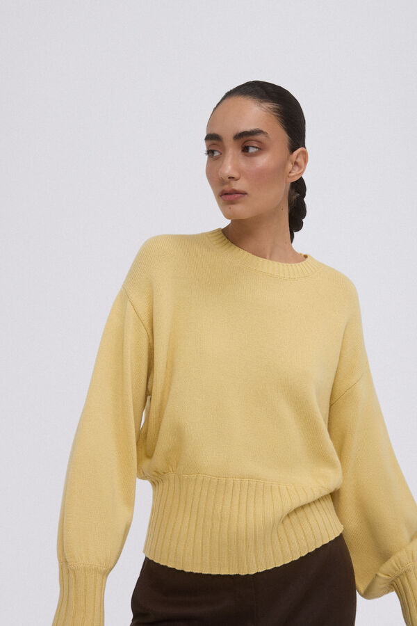 Pedro del Hierro Jersey manga abullonada Amarillo