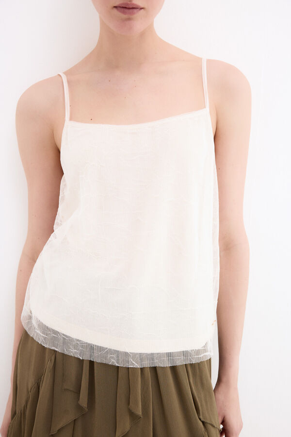 Pedro del Hierro T-shirt al&ccedil;as dupla Branco