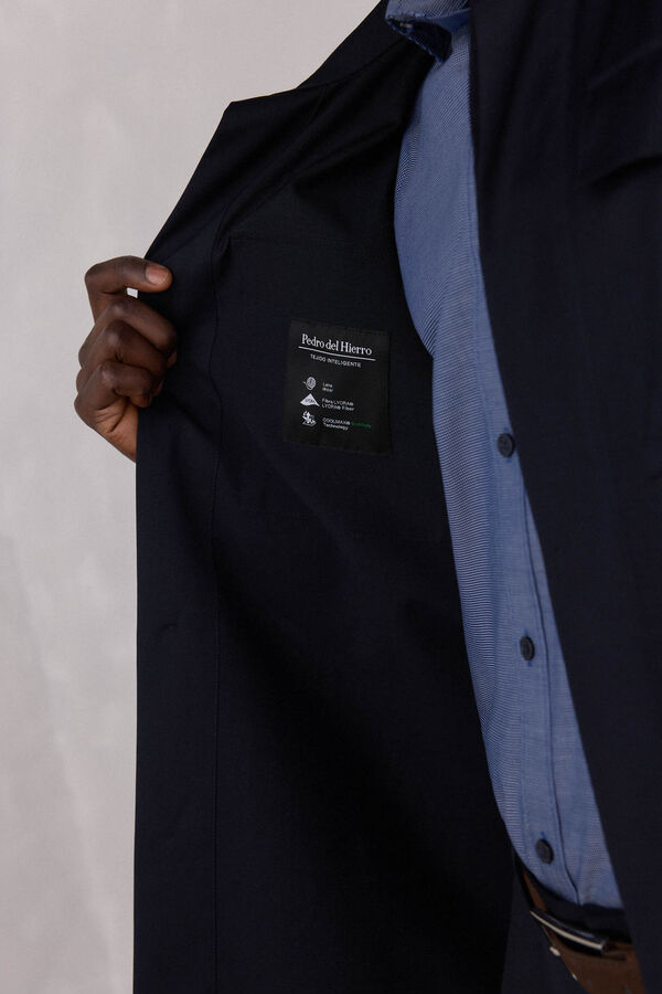 Pedro del Hierro Sobrecamisa de terno de l&atilde; Azul