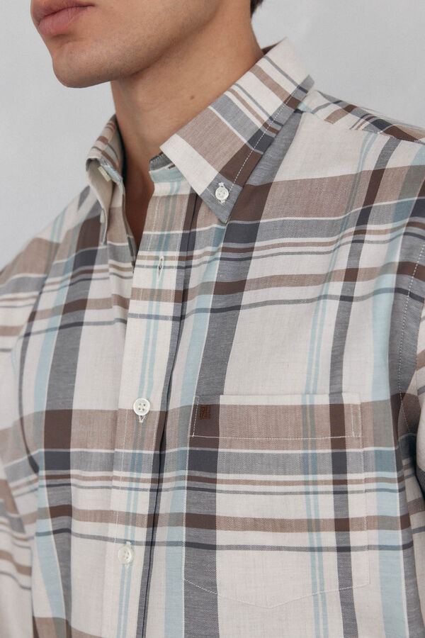 Pedro del Hierro Sarja xadrez suave Beige