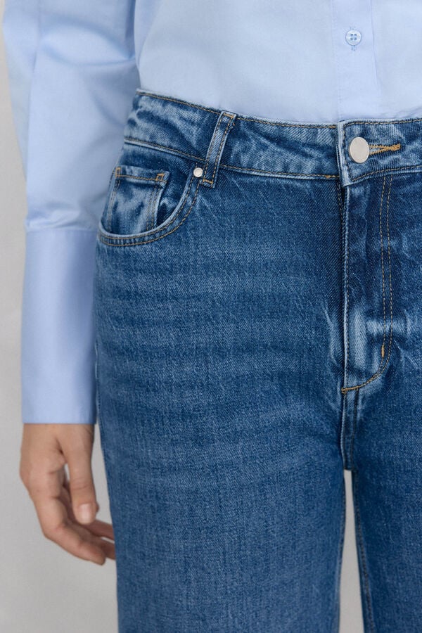 Pedro del Hierro Cal&ccedil;a jeans b&aacute;sica de perna larga Azul