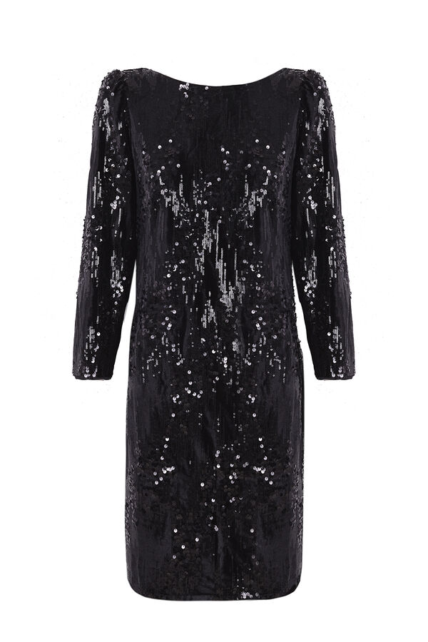 Pedro del Hierro Vestido de terciopelo y lentejuelas Negro