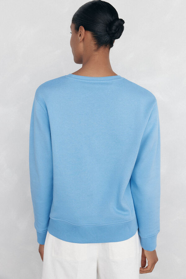 Pedro del Hierro Sweatshirt lisa algod&atilde;o Azul