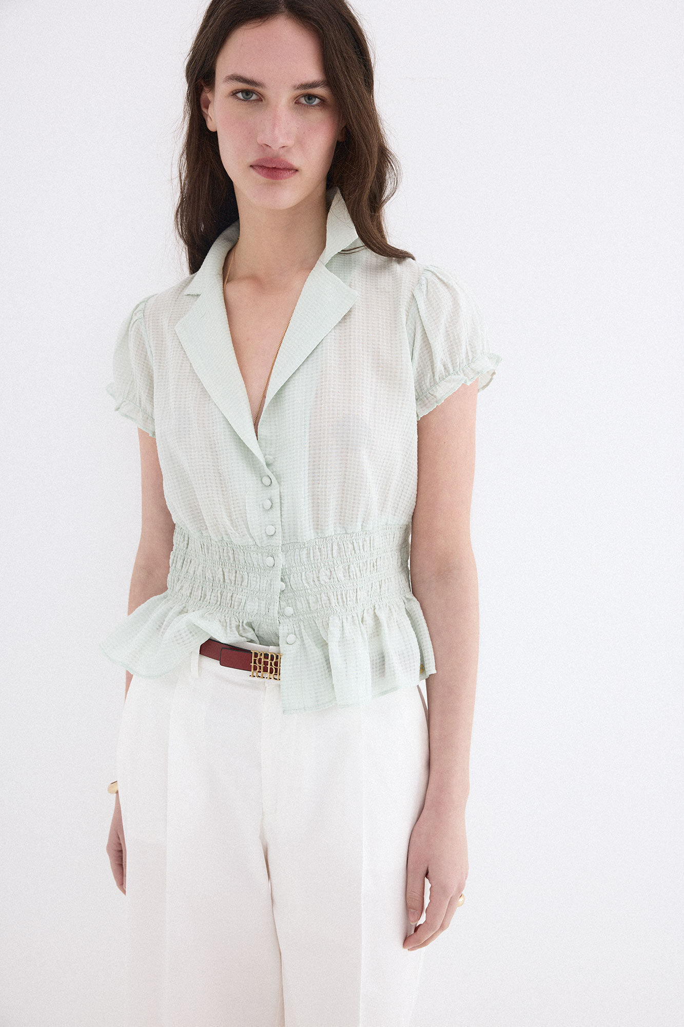 Pedro del Hierro Blusa lisa engomada