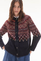 TFP by Tamara Falc&oacute; Jaqueta jacquard geom&eacute;trica multicolor Azul