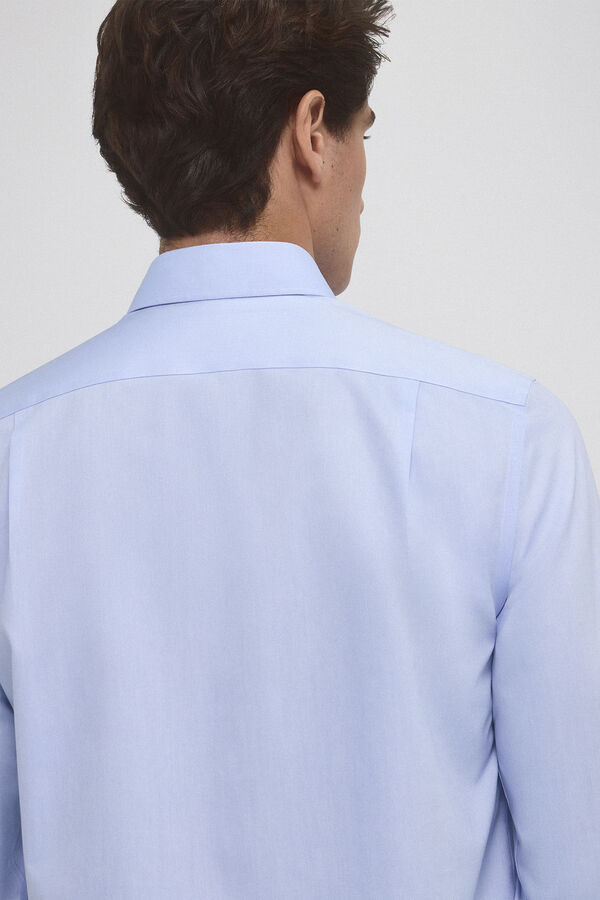 Pedro del Hierro Camisa &agrave; medida sem ferro e resistente a n&oacute;doas Azul