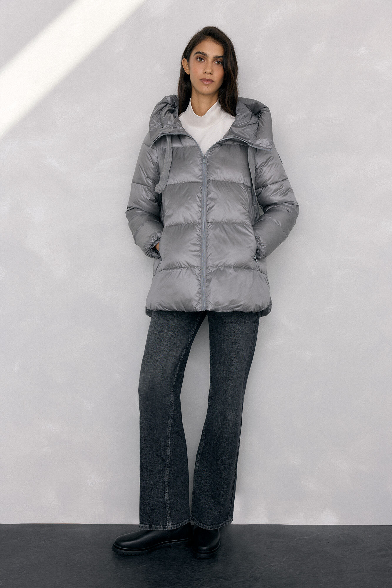 Pedro del Hierro Parka curta capuz