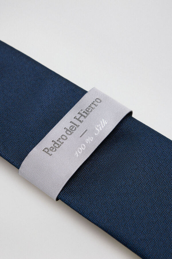 Pedro del Hierro Corbata seda natural Azul