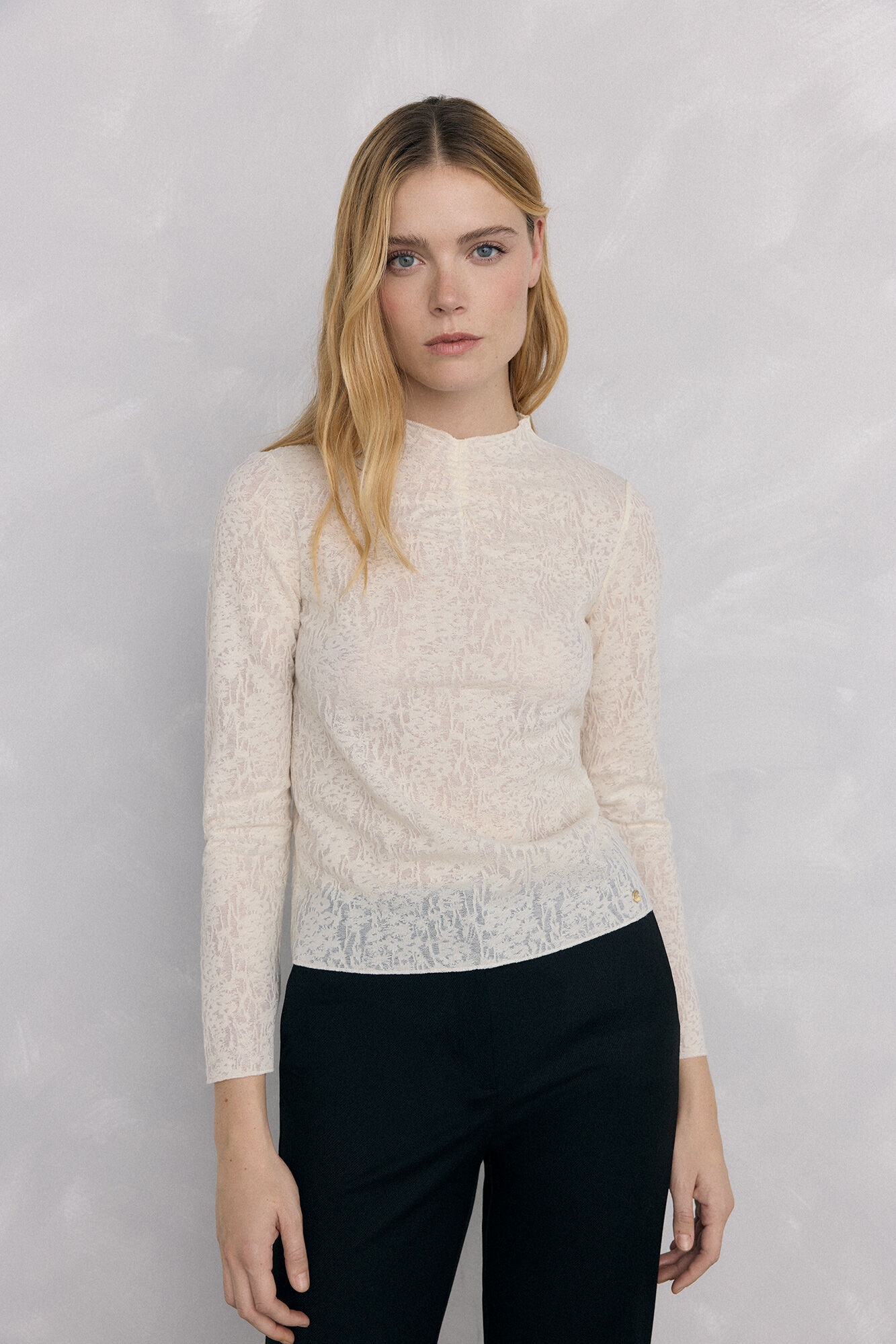 Pedro del Hierro Camiseta devor&eacute; frunce
