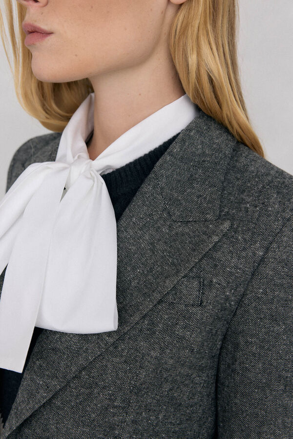 Pedro del Hierro Blazer Cheviot Cizento