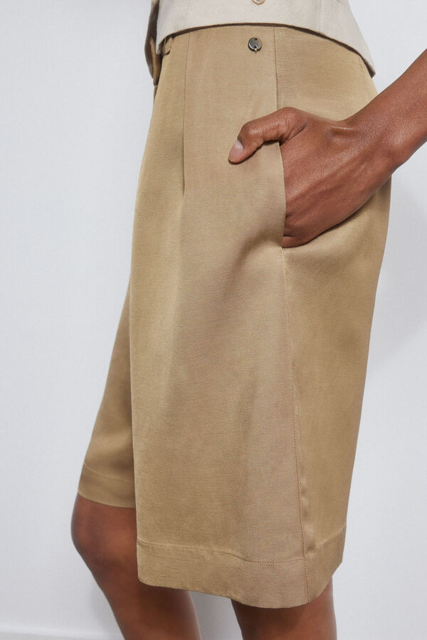 Pedro del Hierro Bermuda pinzas Beige