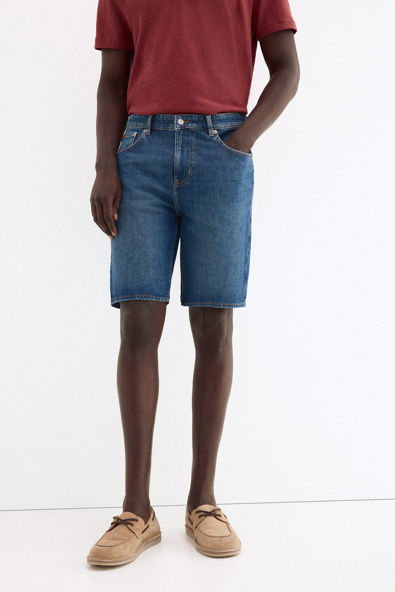 Pedro del Hierro Bermuda regular em denim