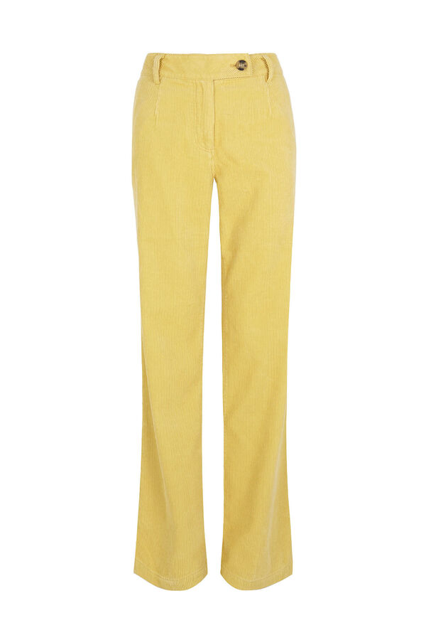 Pedro del Hierro Pantal&oacute;n pana stove pipe full length Amarillo
