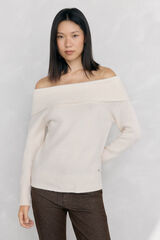 Pedro del Hierro Jersey cuello envolvente Crudo