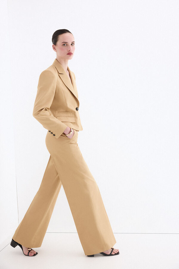 Pedro del Hierro Pantal&oacute;n camel traje Beige