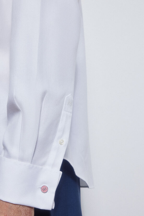 Pedro del Hierro camisa g&eacute;meos lisa non iron + antimanchas Branco