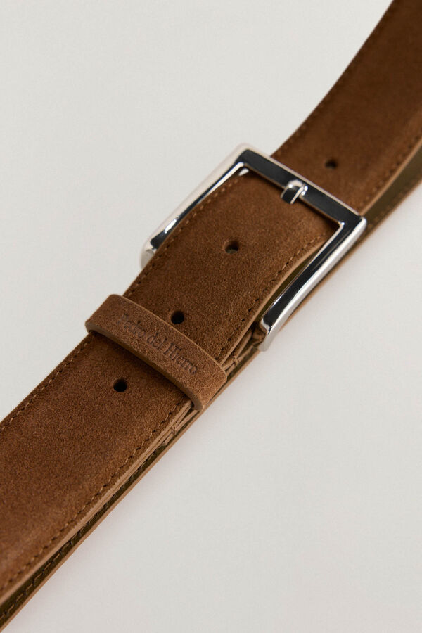 Pedro del Hierro Cintur&oacute;n piel sport Marr&oacute;n