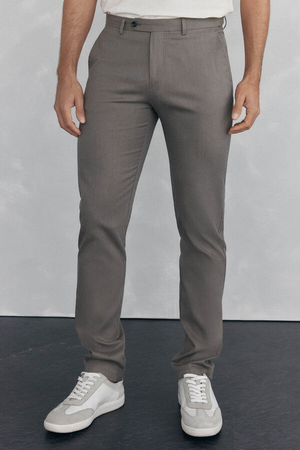 Pedro del Hierro Cal&ccedil;a cal&ccedil;as chino com estampa slim fit Beige