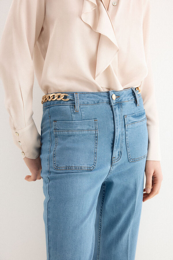 Pedro del Hierro Jeans cano reto cropped Azul