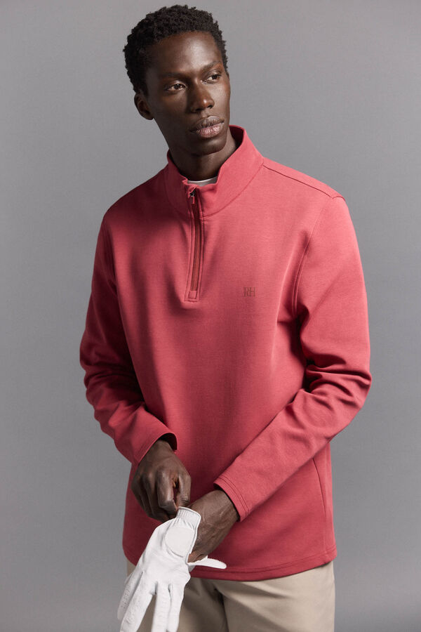 Pedro del Hierro fecho-&eacute;clair com Sweatshirt para golfe Vermelho