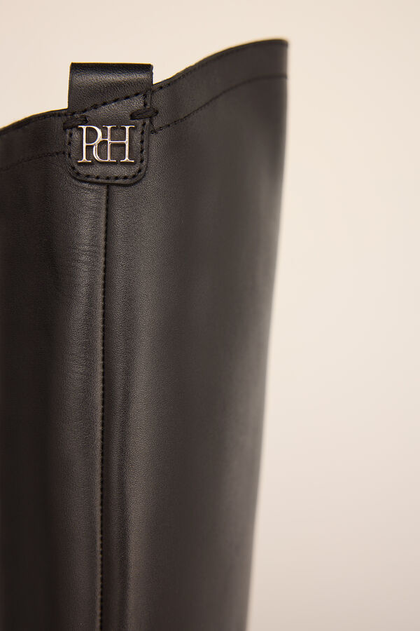 Pedro del Hierro Bota equestre com detalhe met&aacute;lico Preto