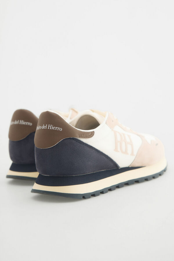 Pedro del Hierro T&eacute;nis em pele e t&ecirc;xtil Beige