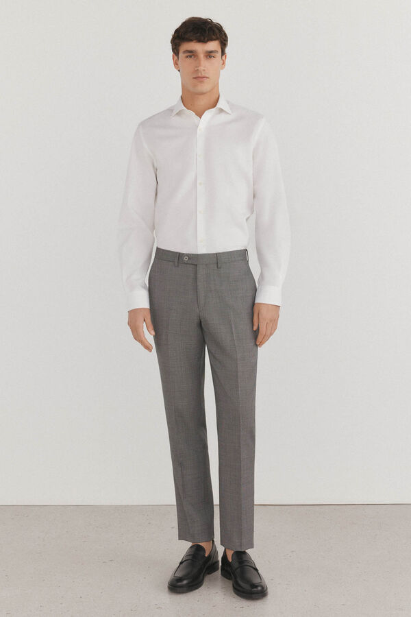 Pedro del Hierro Camisa social lisa que n&atilde;o pode ser passada a ferro + resistente a manchas Branco