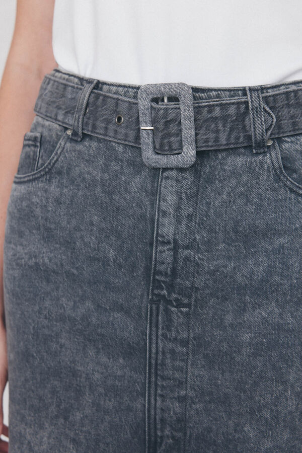 Pedro del Hierro Falda vaquera gris Gris