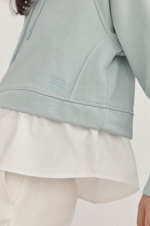 Pedro del Hierro Sudadera capucha combinada Azul