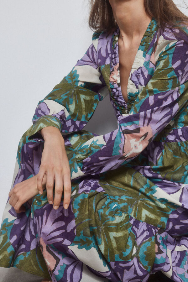 Pedro del Hierro Vestido estampado frunces Varios